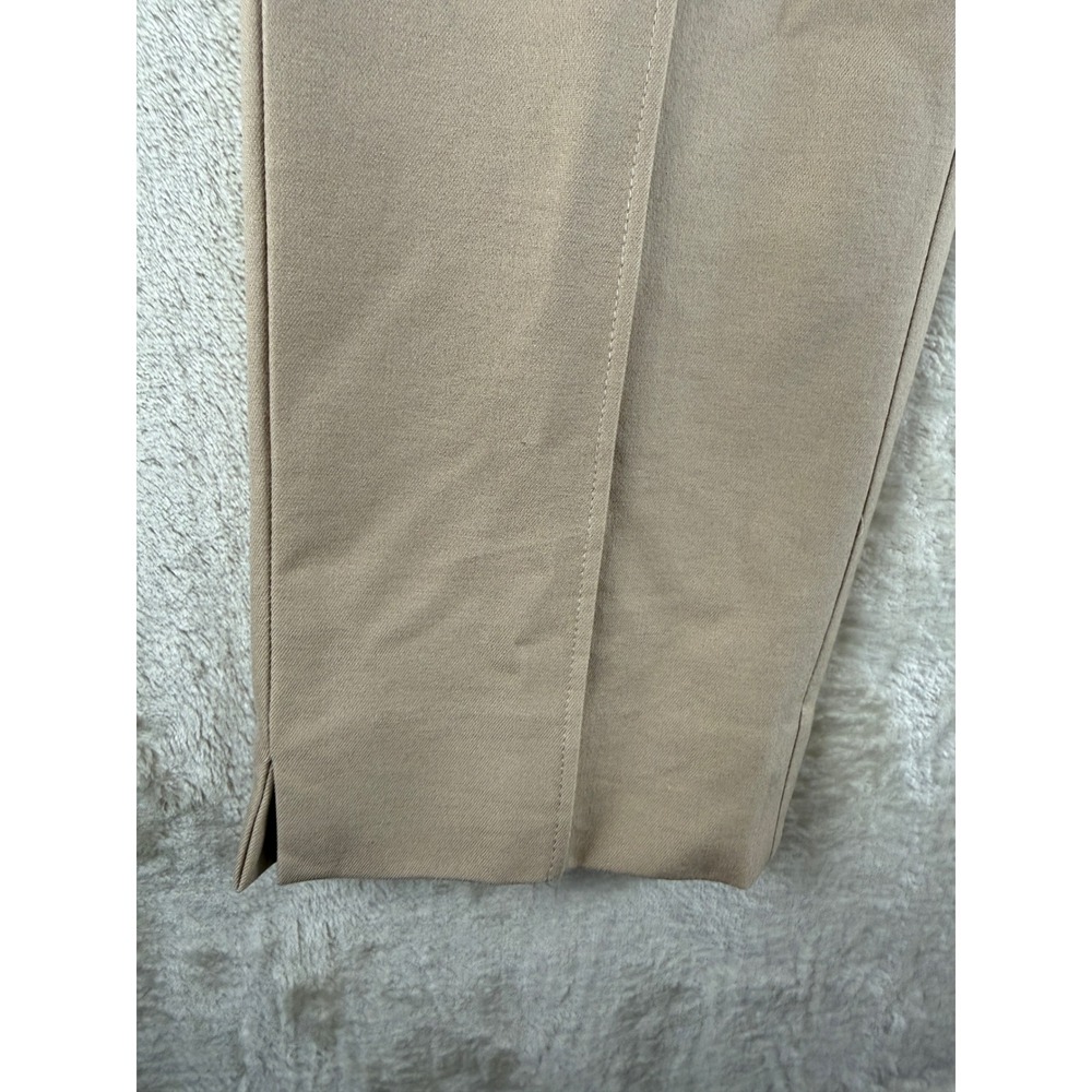 Lands End Womens 12 Mid Rise Slim Leg Bi-Stretch Khaki Pants Side Zip NEW - Picture 2 of 16